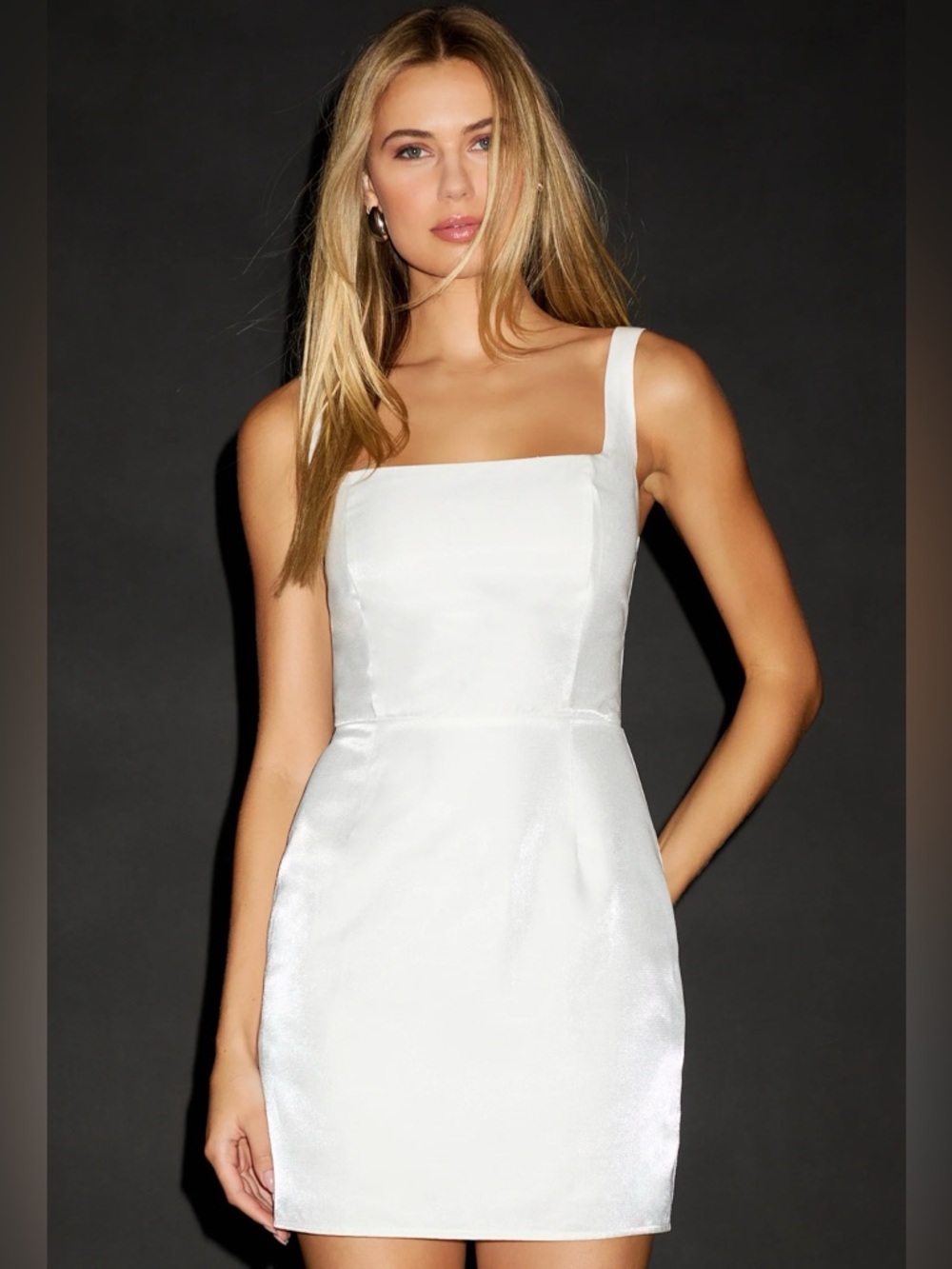 Lulus Classic White Square-Neck Mini Dress